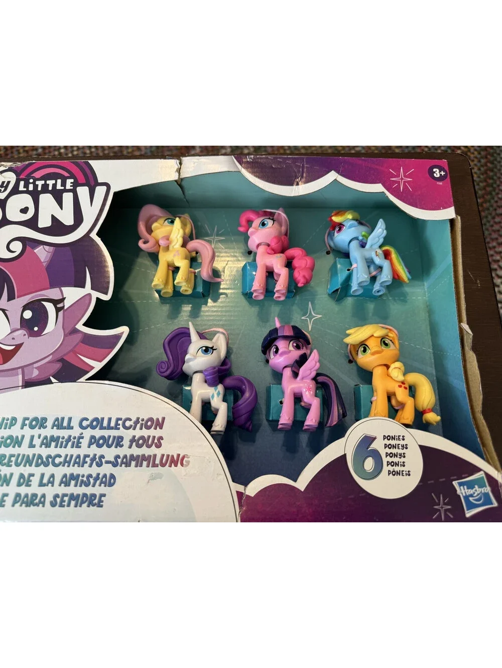 MY LITTLE PONY Mane 6 Set Of Toy Figures FRIENDSHIP FOR ALL 3